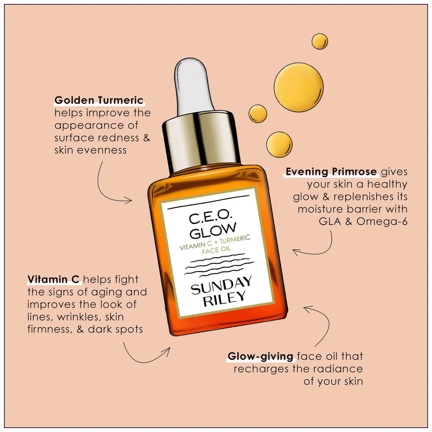 Sunday Riley C.E.O. Glow Vitamin C + Turmeric Face Oil 35ml 3 Sunday Riley C.E.O. Glow Vitamin C + Turmeric Face Oil 35ml - Image 3