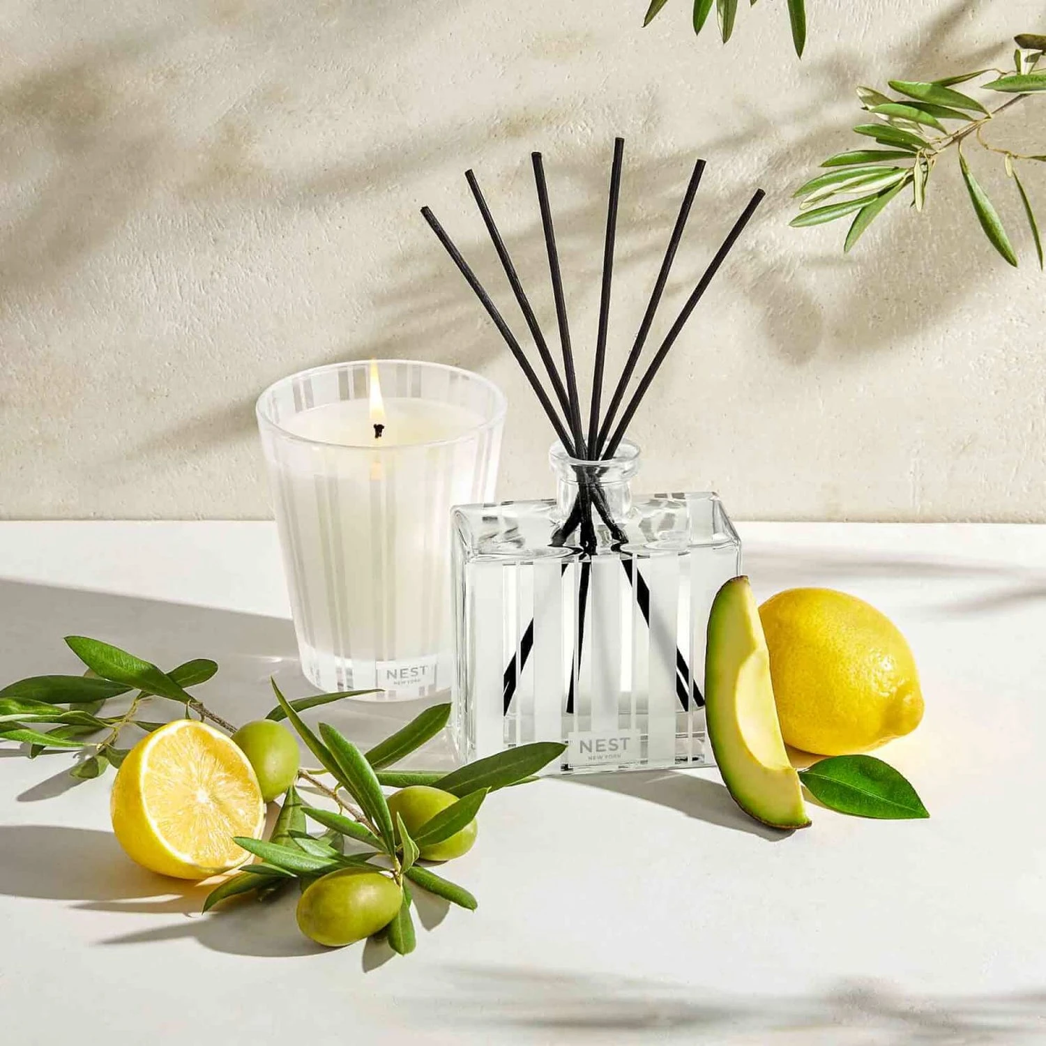 NEST New York Santorini Olive And Citron Reed Diffuser 175ml 6 NEST New York Santorini Olive And Citron Reed Diffuser 175ml - Image 6