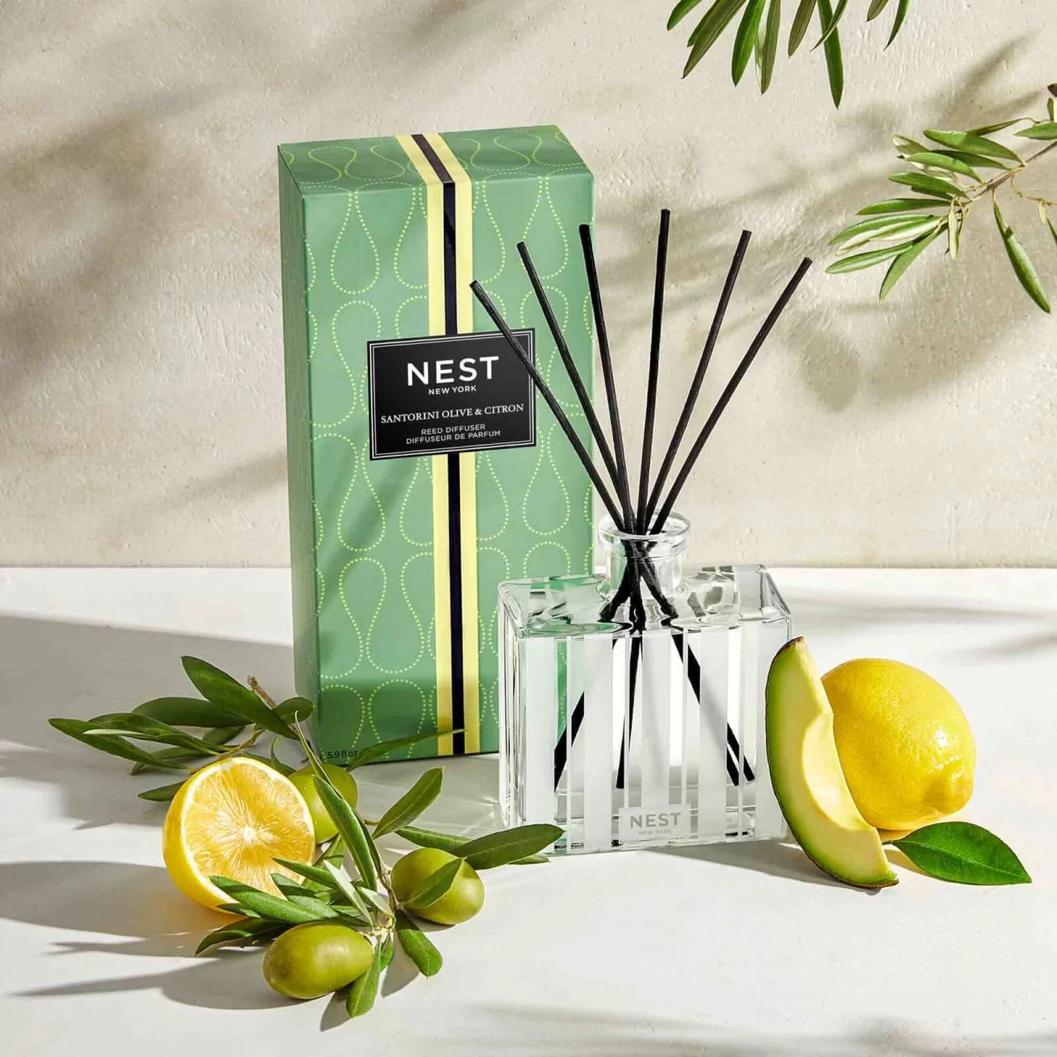 NEST New York Santorini Olive And Citron Reed Diffuser 175ml 3 NEST New York Santorini Olive And Citron Reed Diffuser 175ml - Image 3